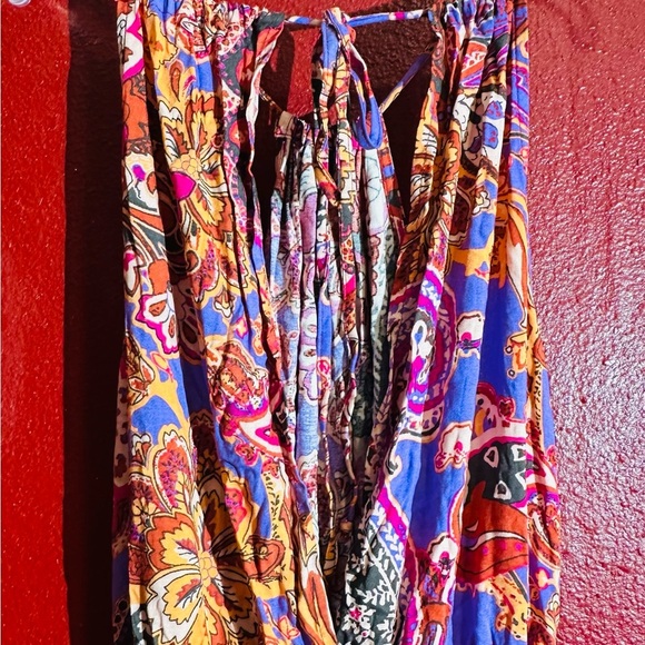 Maya Coral Colorful Keyhole Neck Maxi Dress-Small-NWT - Picture 3 of 12